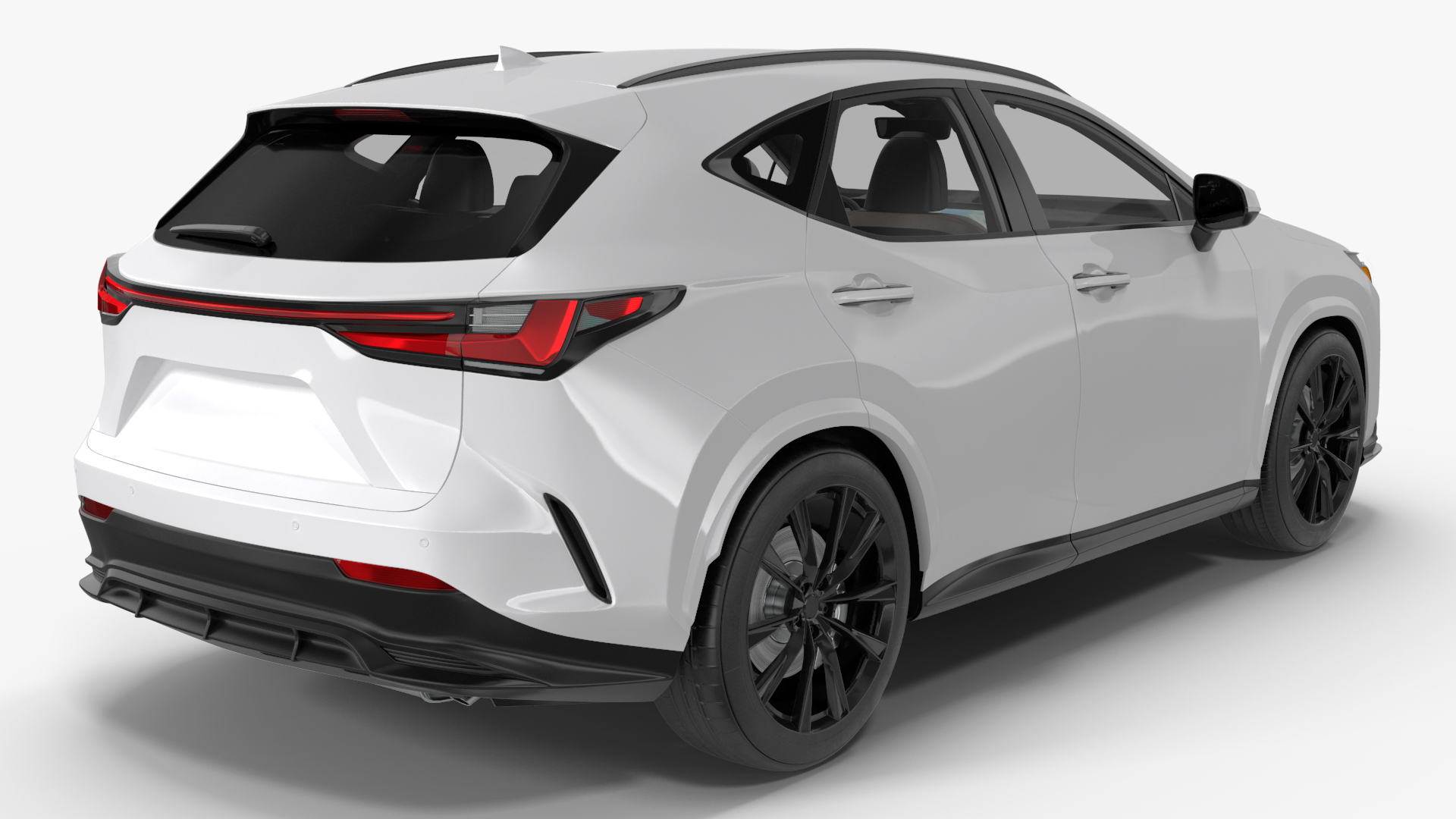 3D Hybrid SUV Car White Rigged for Maya