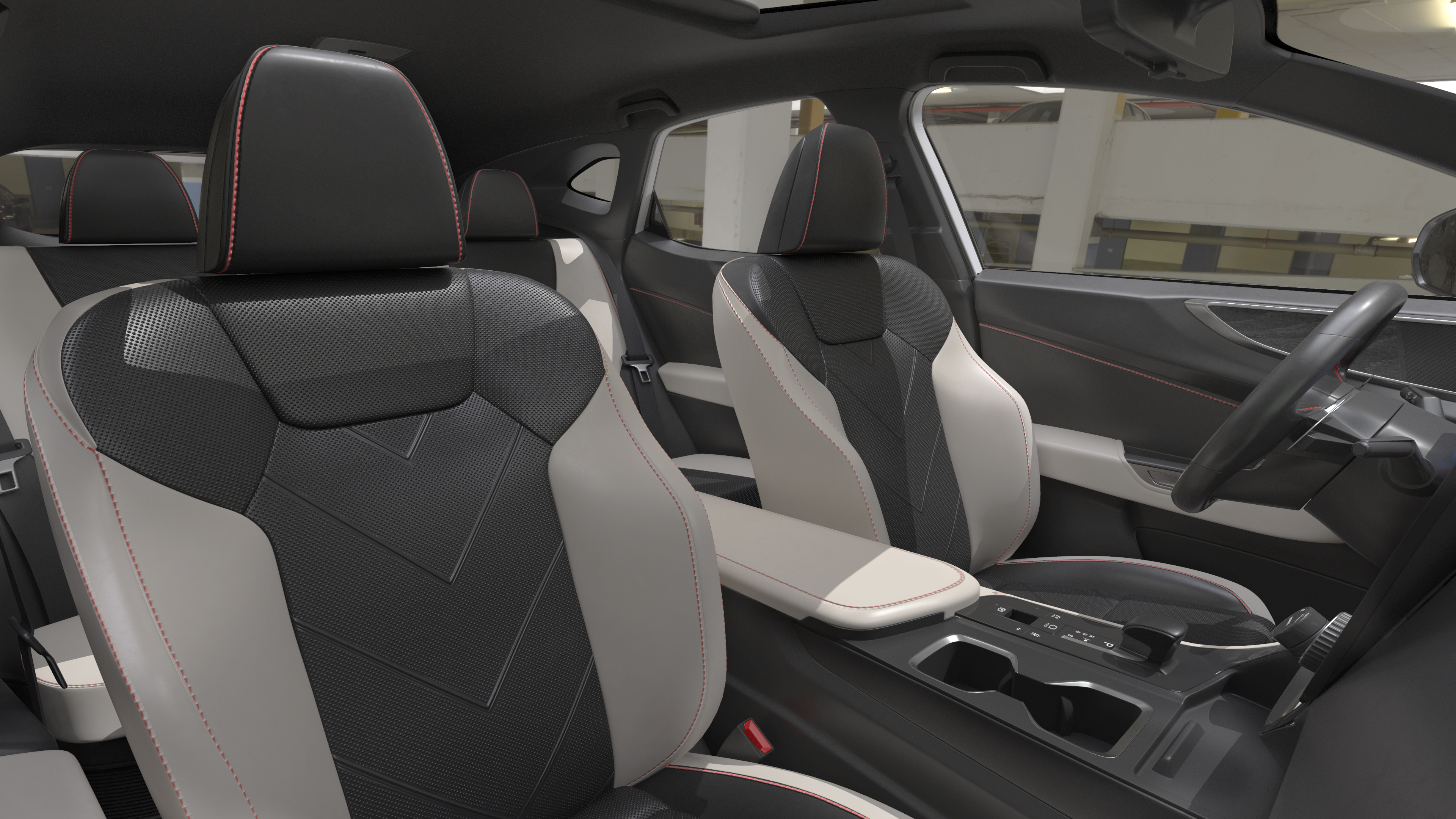 3D Hybrid SUV Car White Rigged for Maya
