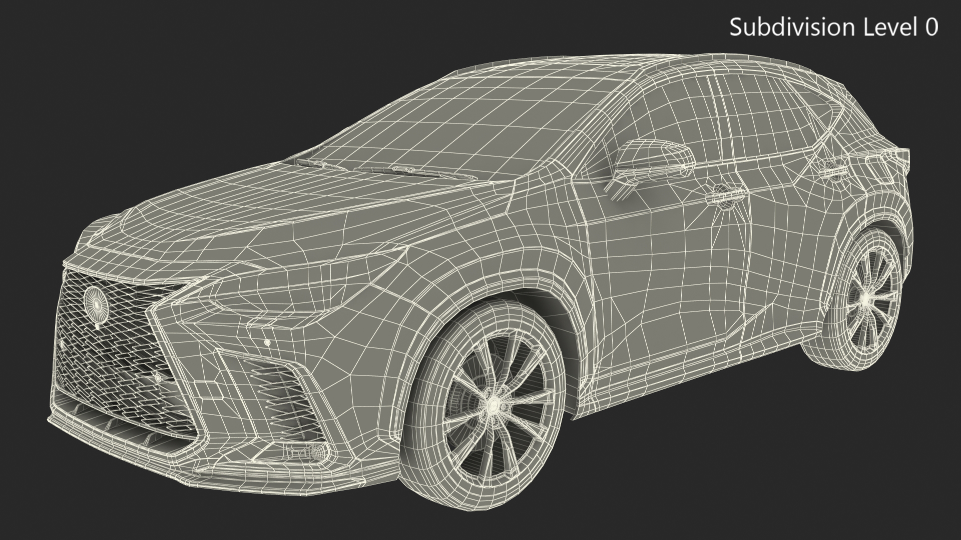3D Hybrid SUV Car White Rigged for Maya