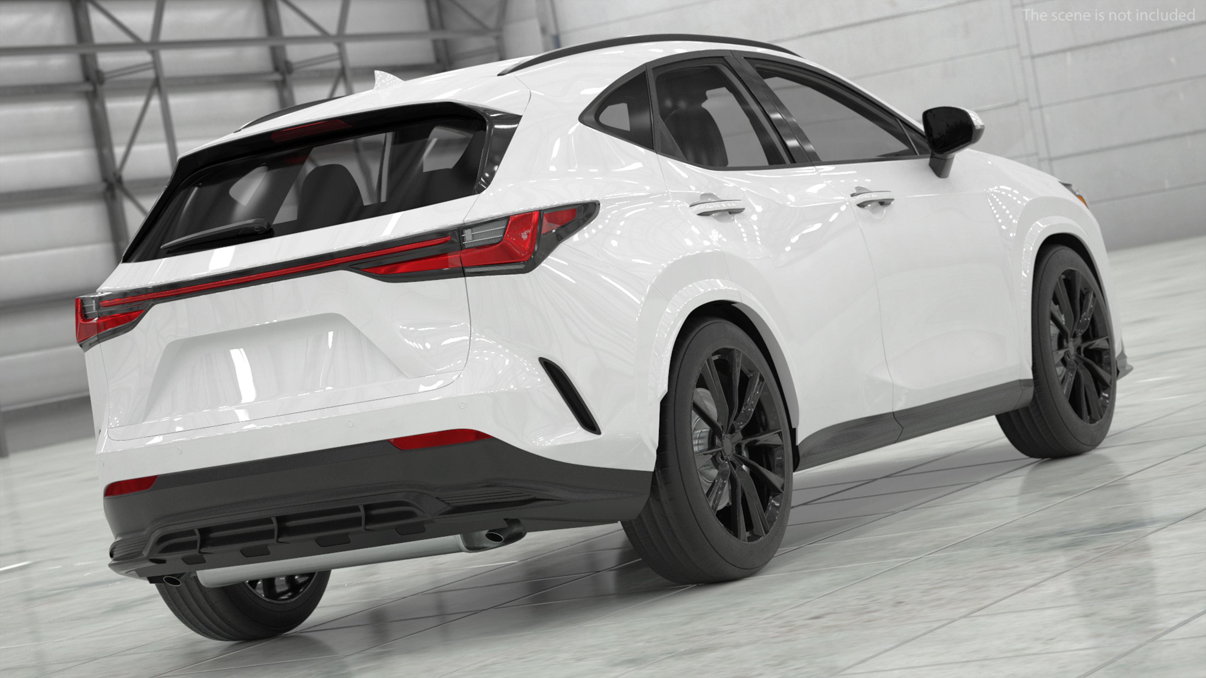 3D Hybrid SUV Car White Rigged for Maya