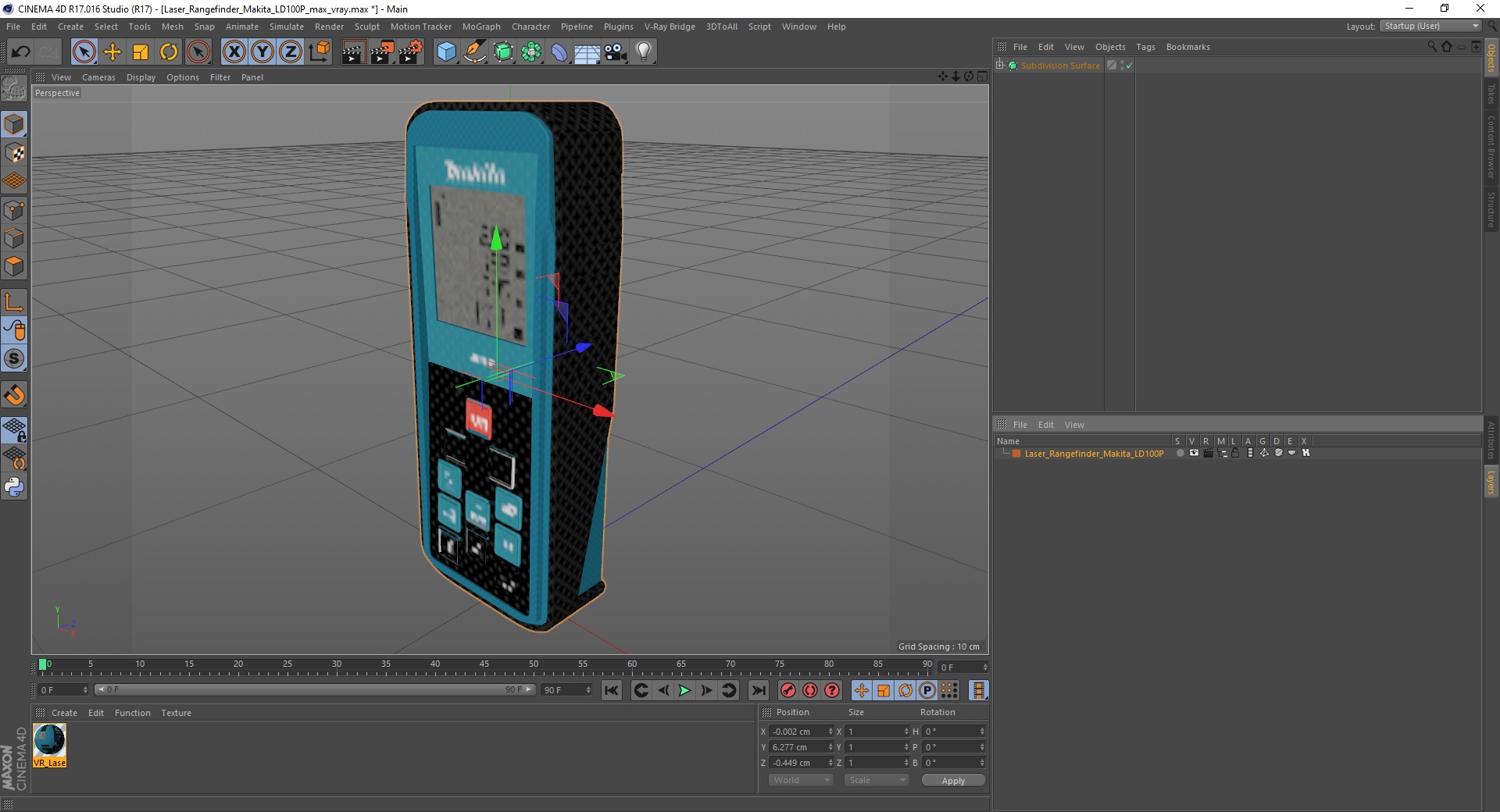 3D Laser Rangefinder Makita LD100P