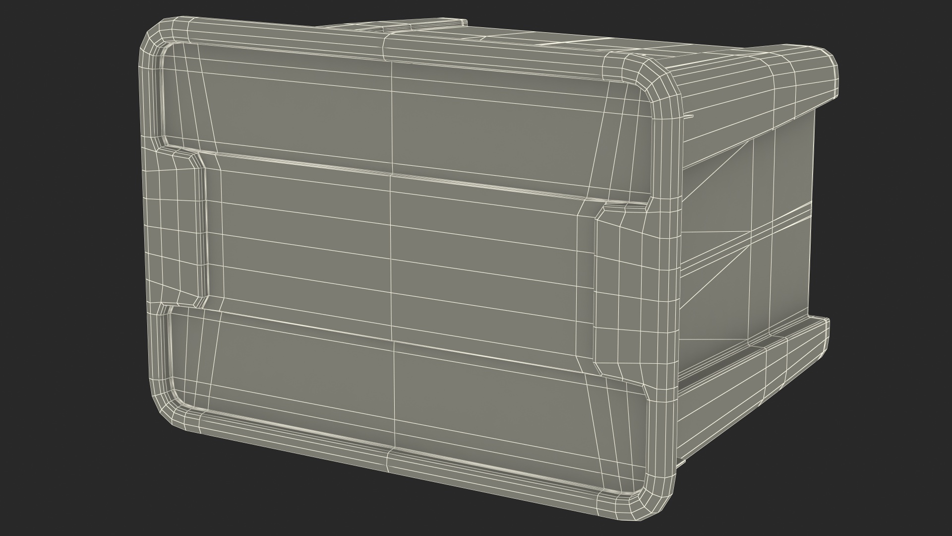 Large Transparent Plastic Container with Lid 3D model