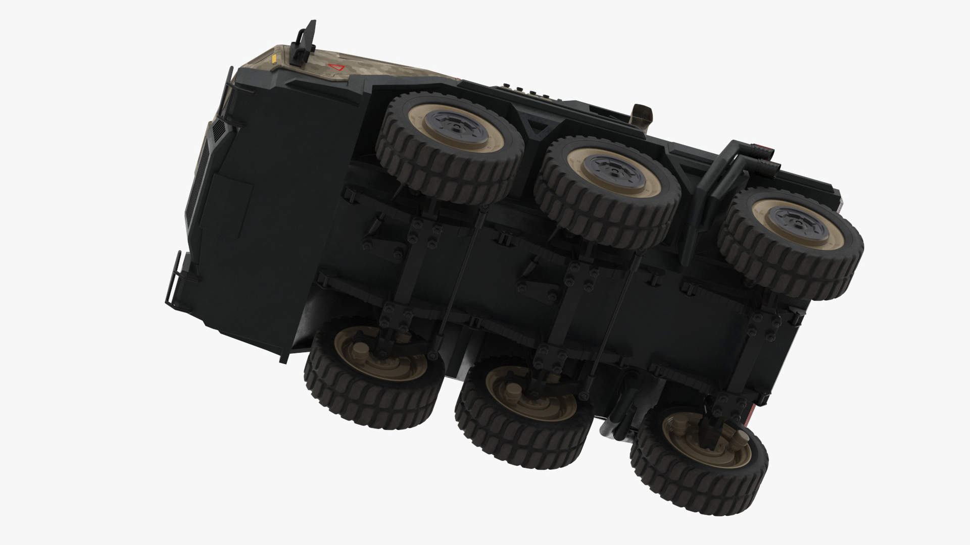 Futuristic Military Rocket Launcher Truck Rigged for Maya 3D