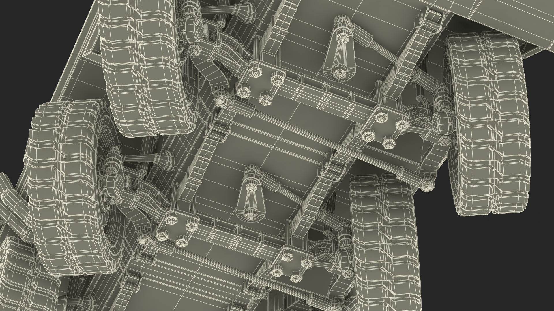 Futuristic Military Rocket Launcher Truck Rigged for Maya 3D