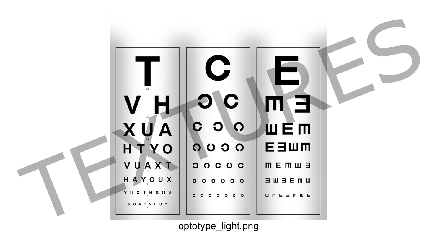 3D Optotype Medical Eye Chart
