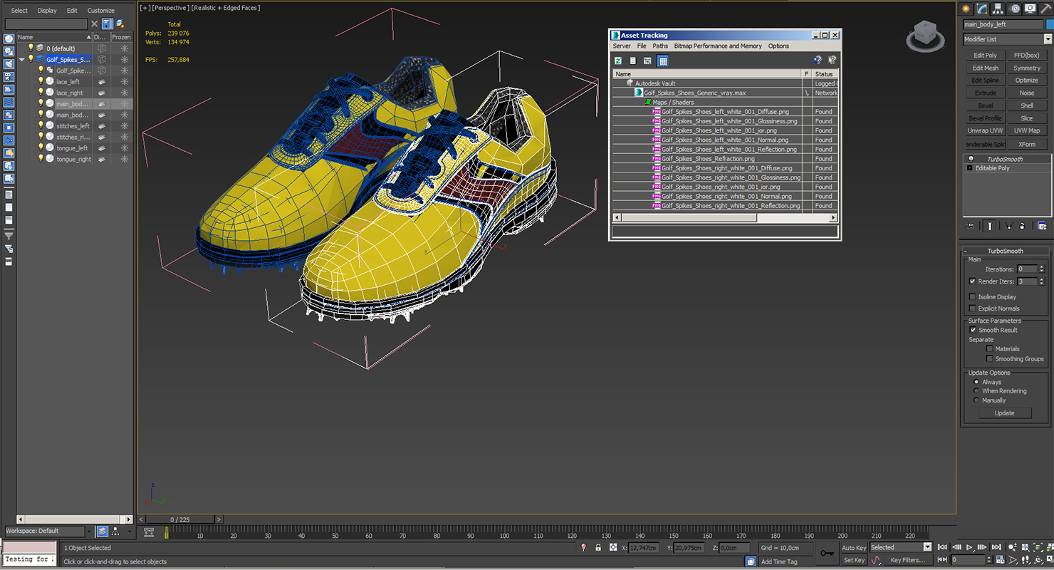 3D model Golf Spikes Shoes Generic