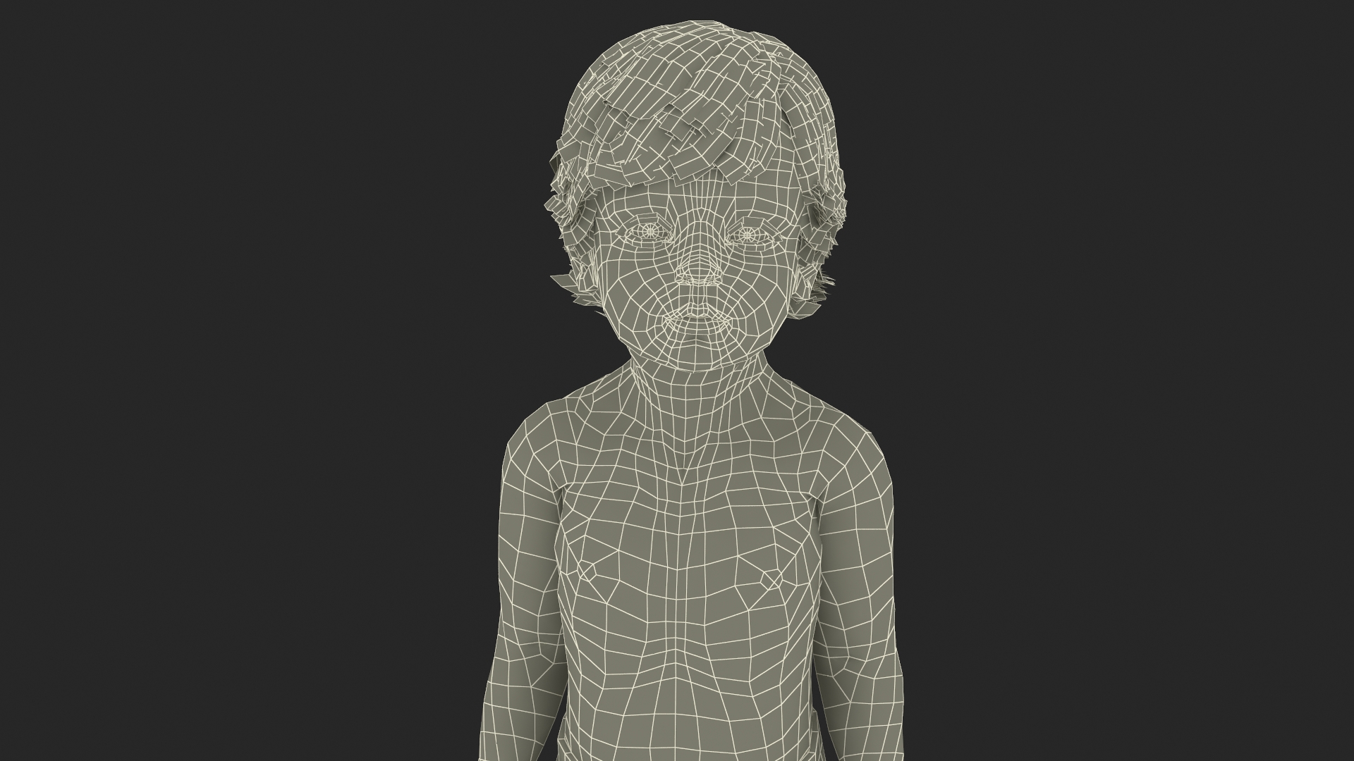 Boy Aged 1 Year in Diaper Standing Pose 3D model
