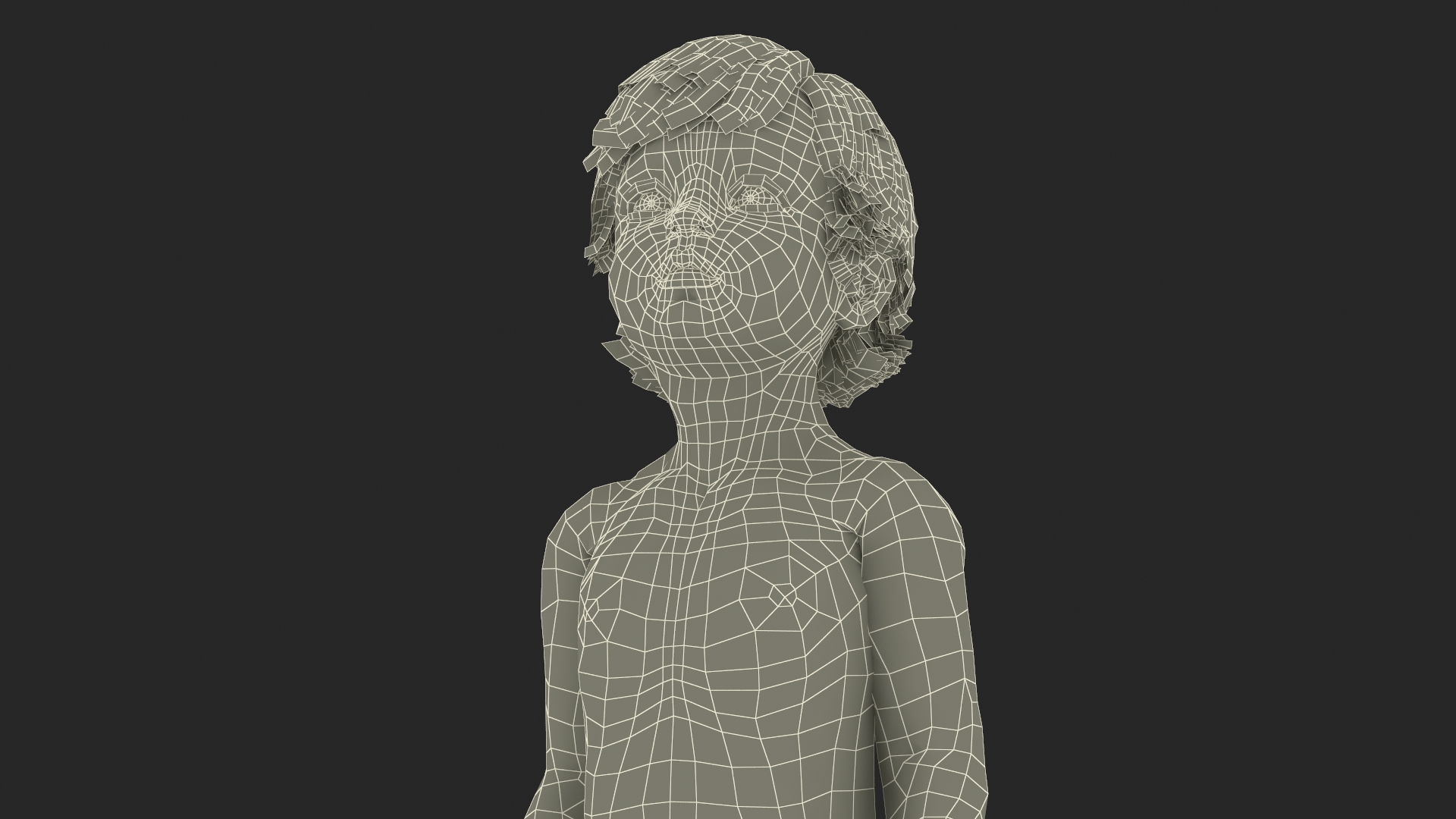Boy Aged 1 Year in Diaper Standing Pose 3D model