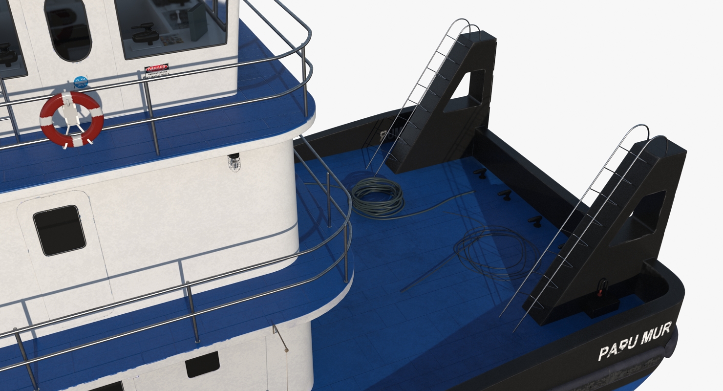 Push Boat Ship 3D model