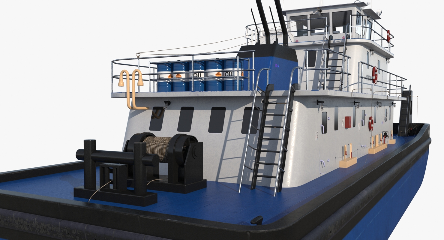 Push Boat Ship 3D model