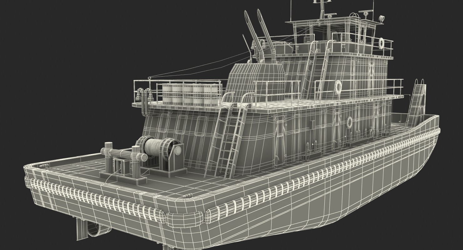 Push Boat Ship 3D model