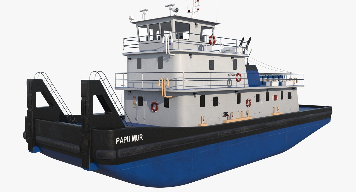 Push Boat Ship 3D model