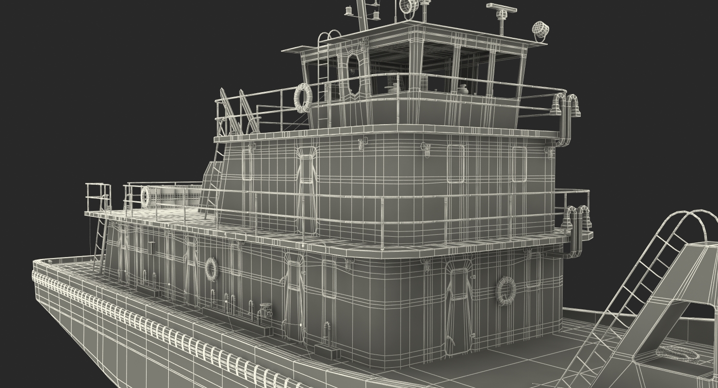 Push Boat Ship 3D model
