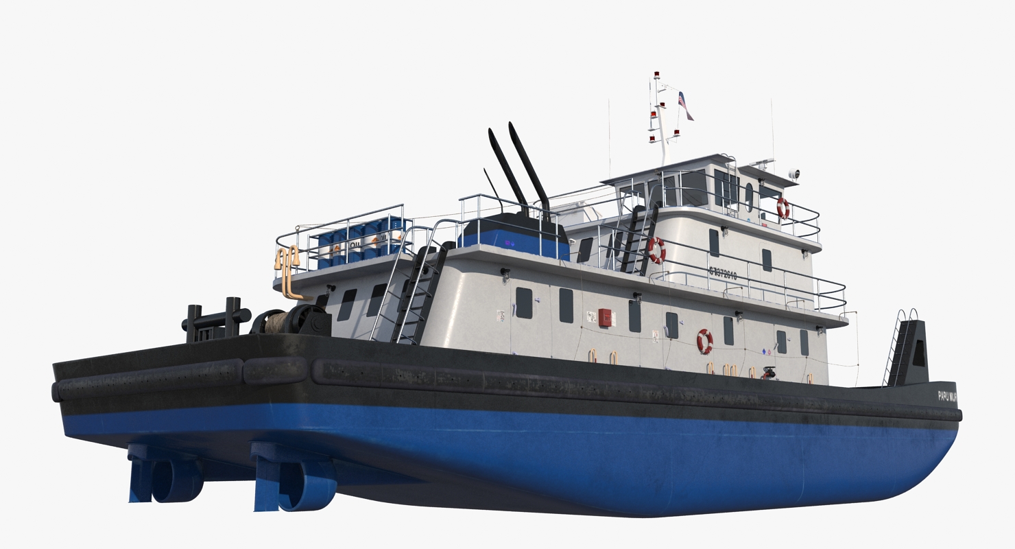 Push Boat Ship 3D model