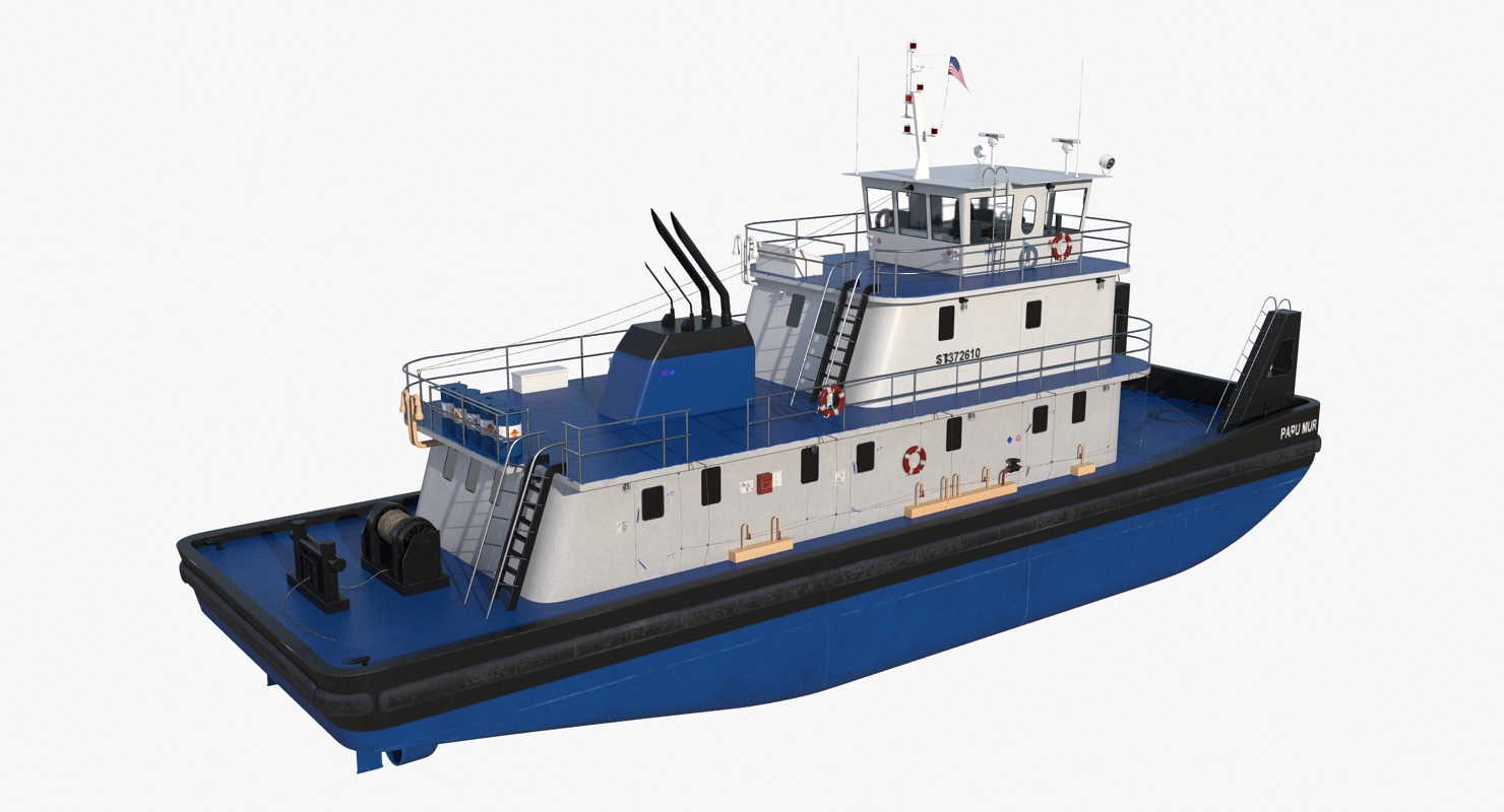 Push Boat Ship 3D model