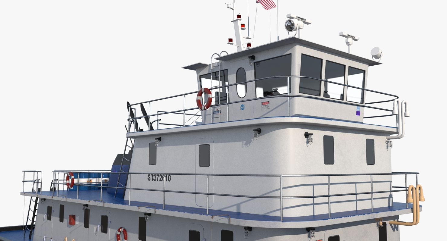 Push Boat Ship 3D model