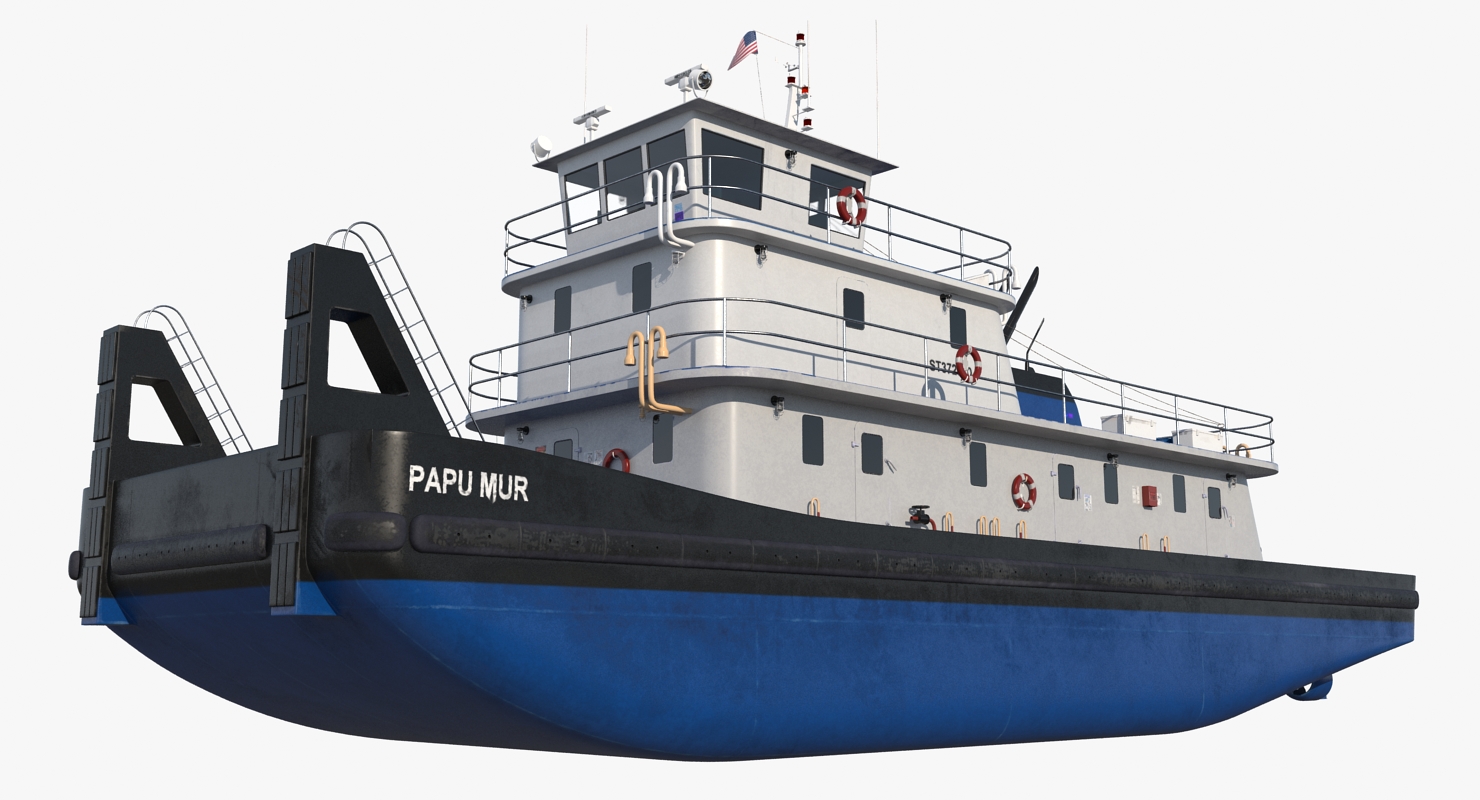 Push Boat Ship 3D model