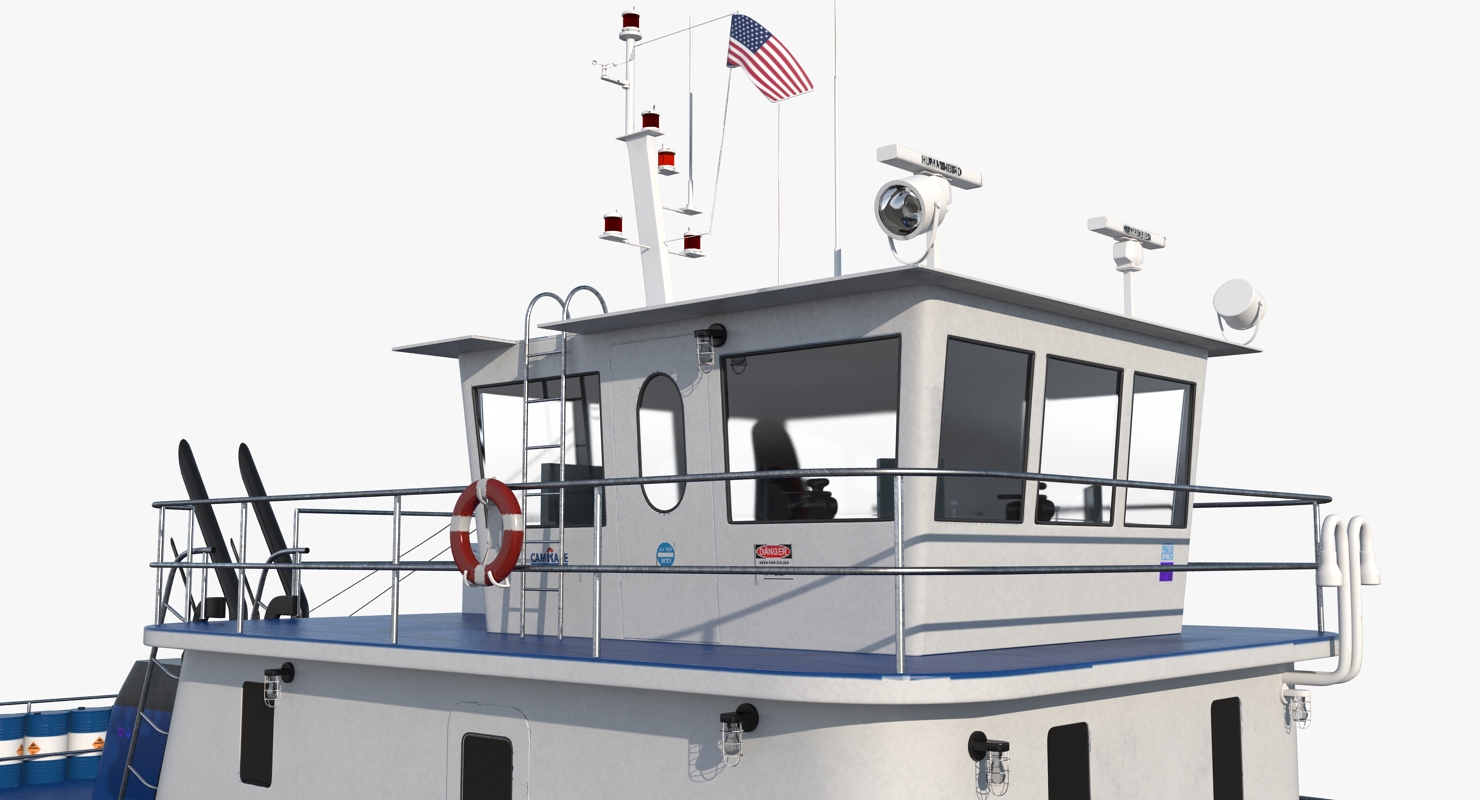 Push Boat Ship 3D model