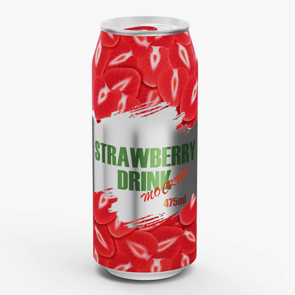 Strawberry Drink Can Mockup 475ml, view 12