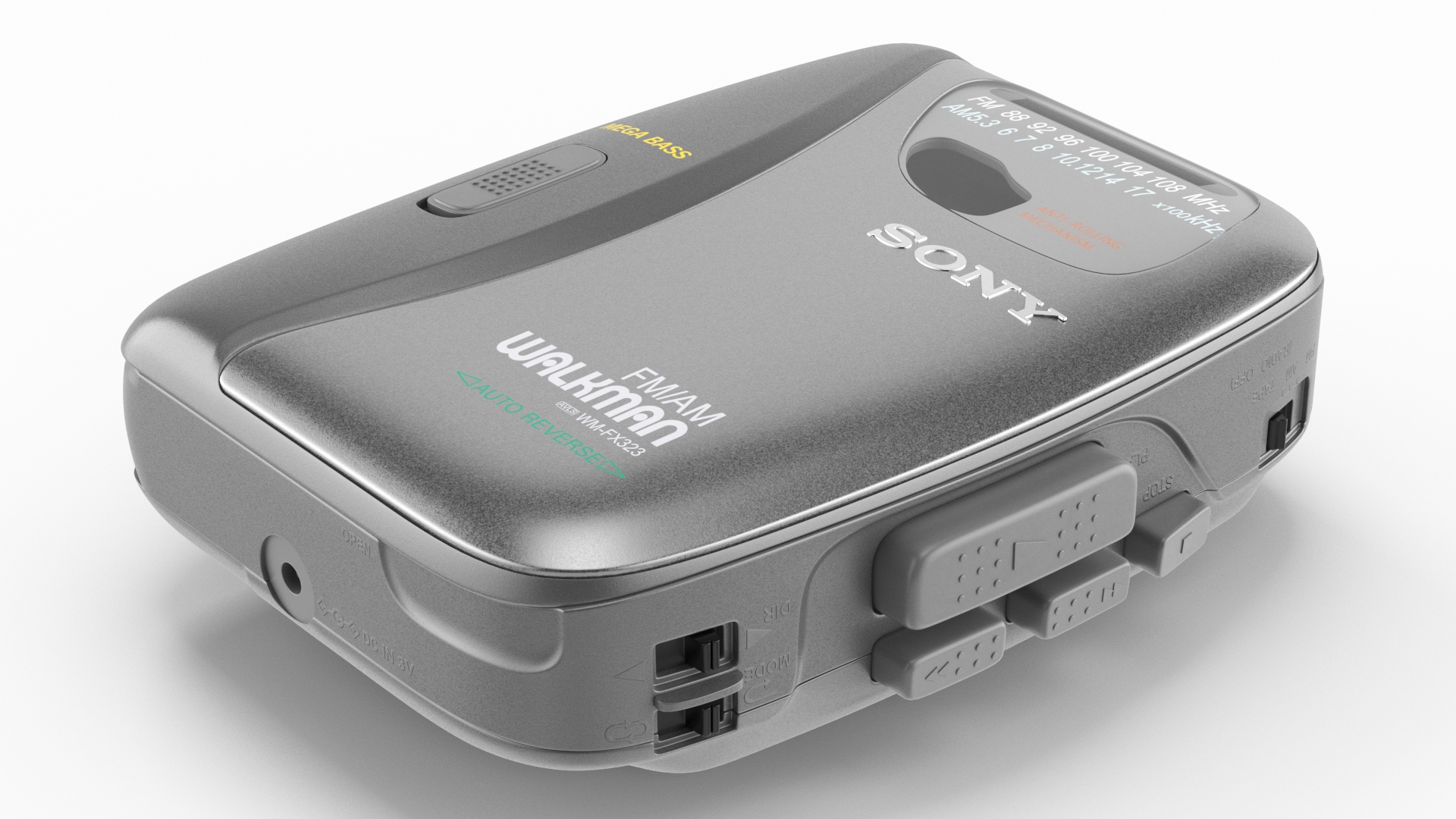 3D Vintage Sony Walkman Cassette Player