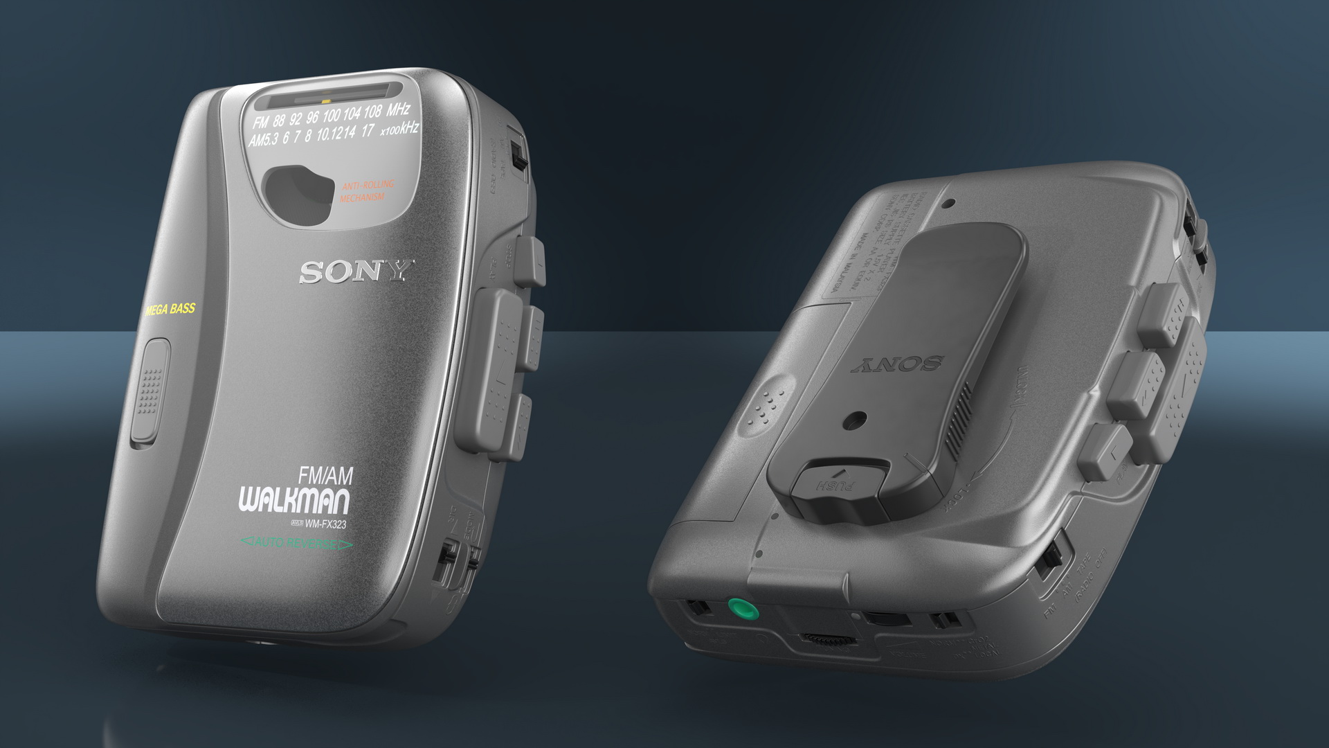 3D Vintage Sony Walkman Cassette Player