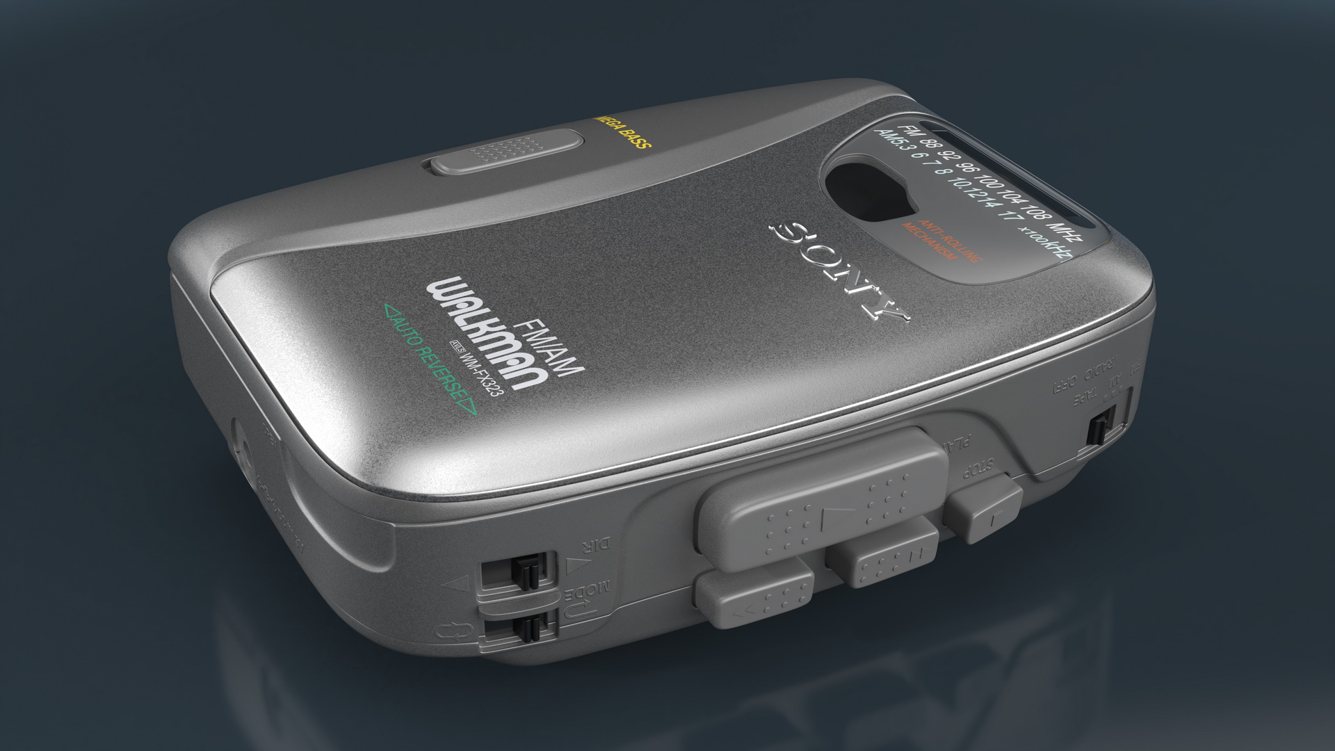 3D Vintage Sony Walkman Cassette Player