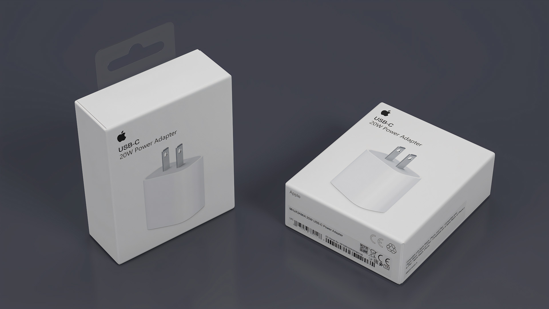 Apple USB-C Power Adapter Retail Packaging 3D