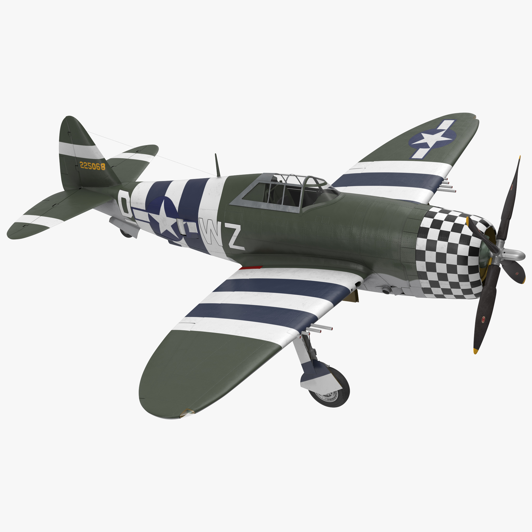 Fighter Aircraft Republic P-47 Thunderbolt US WWII, view 3