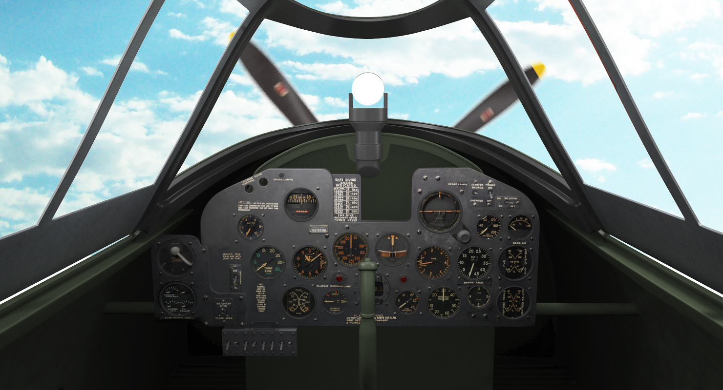 3D model Fighter Aircraft Republic P 47 Thunderbolt US WWII