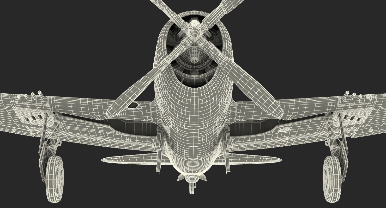3D model Fighter Aircraft Republic P 47 Thunderbolt US WWII