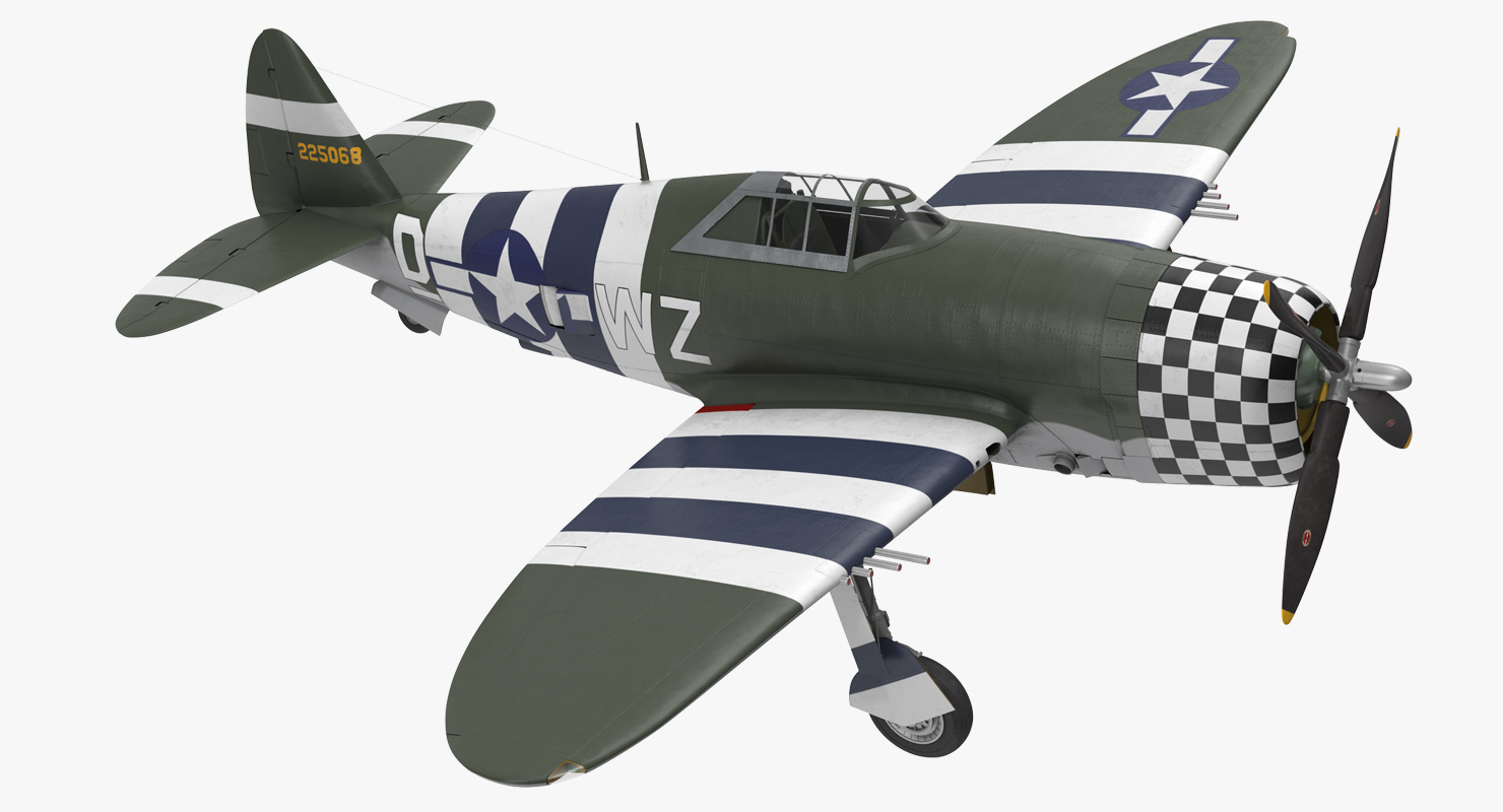 3D model Fighter Aircraft Republic P 47 Thunderbolt US WWII