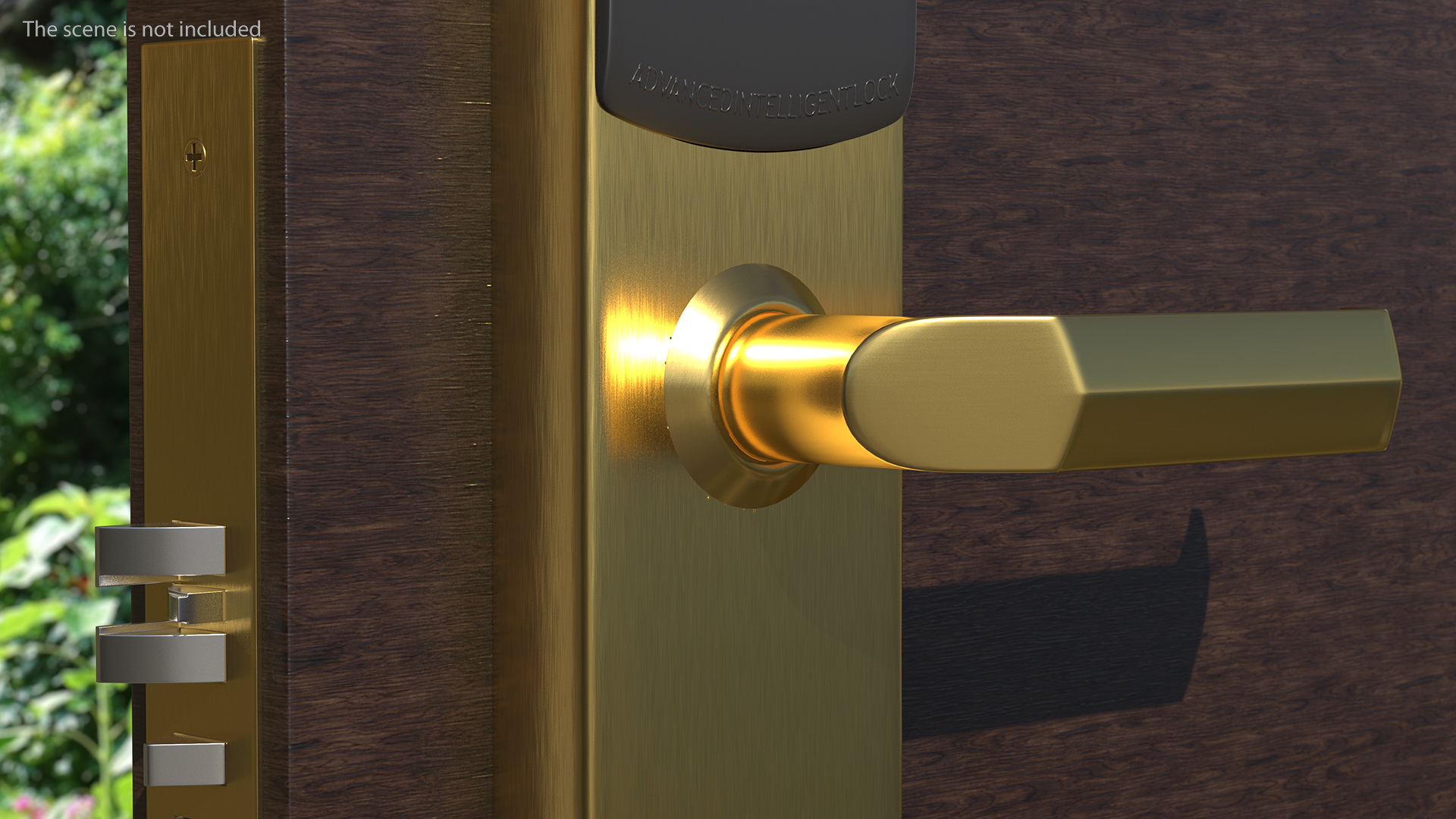 3D Smart RFID Hotel Door Lock Gold