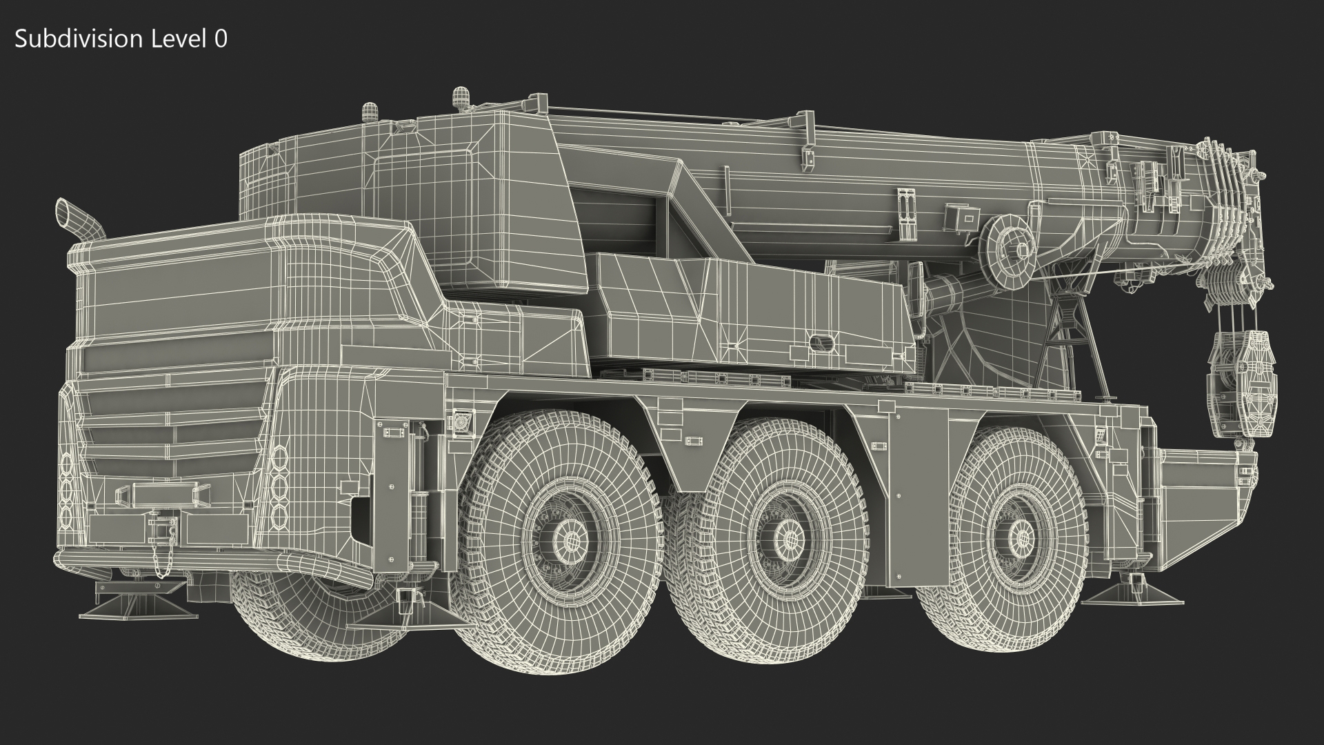 3D Compact Mobile Crane Generic model