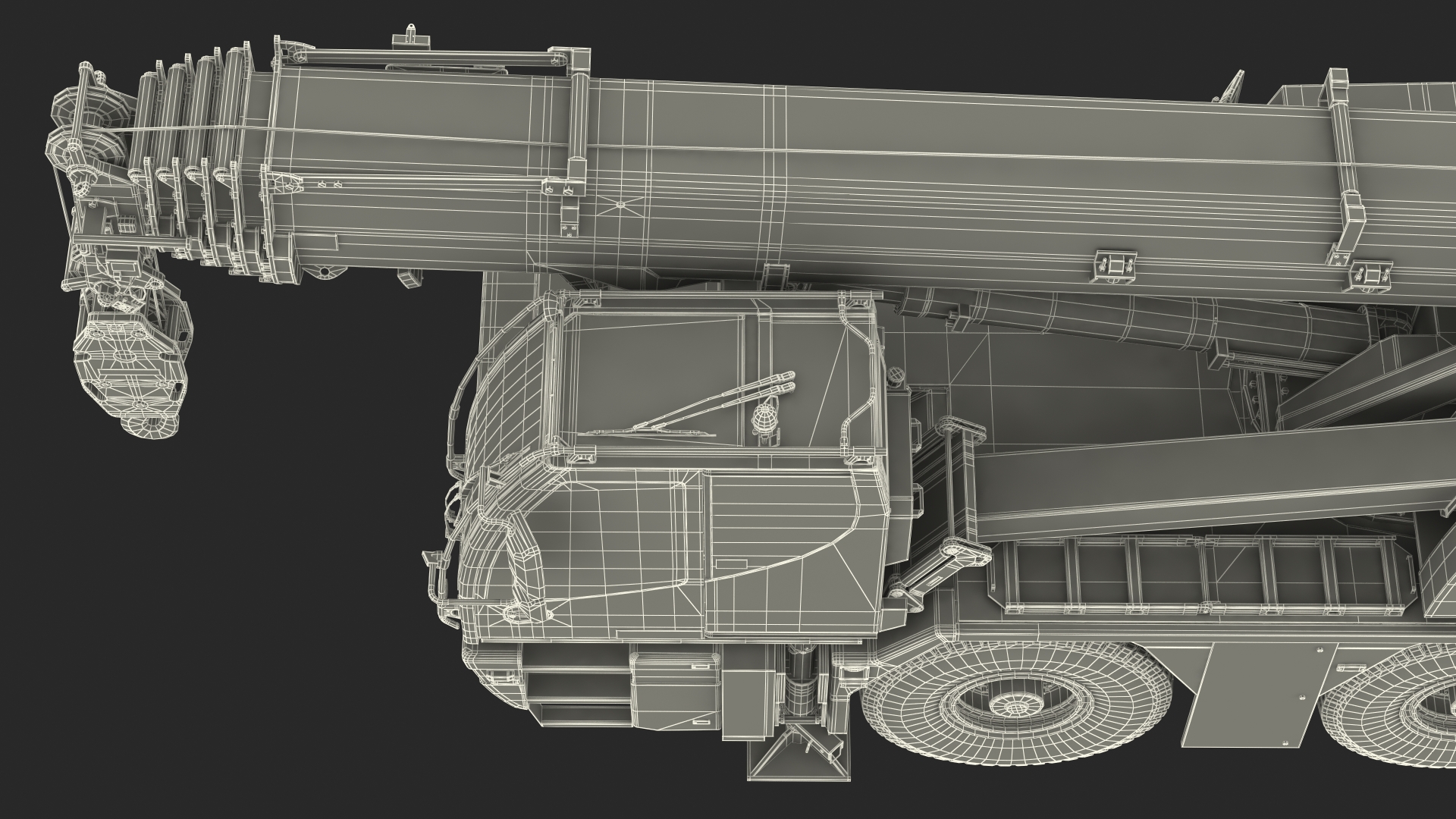 3D Compact Mobile Crane Generic model