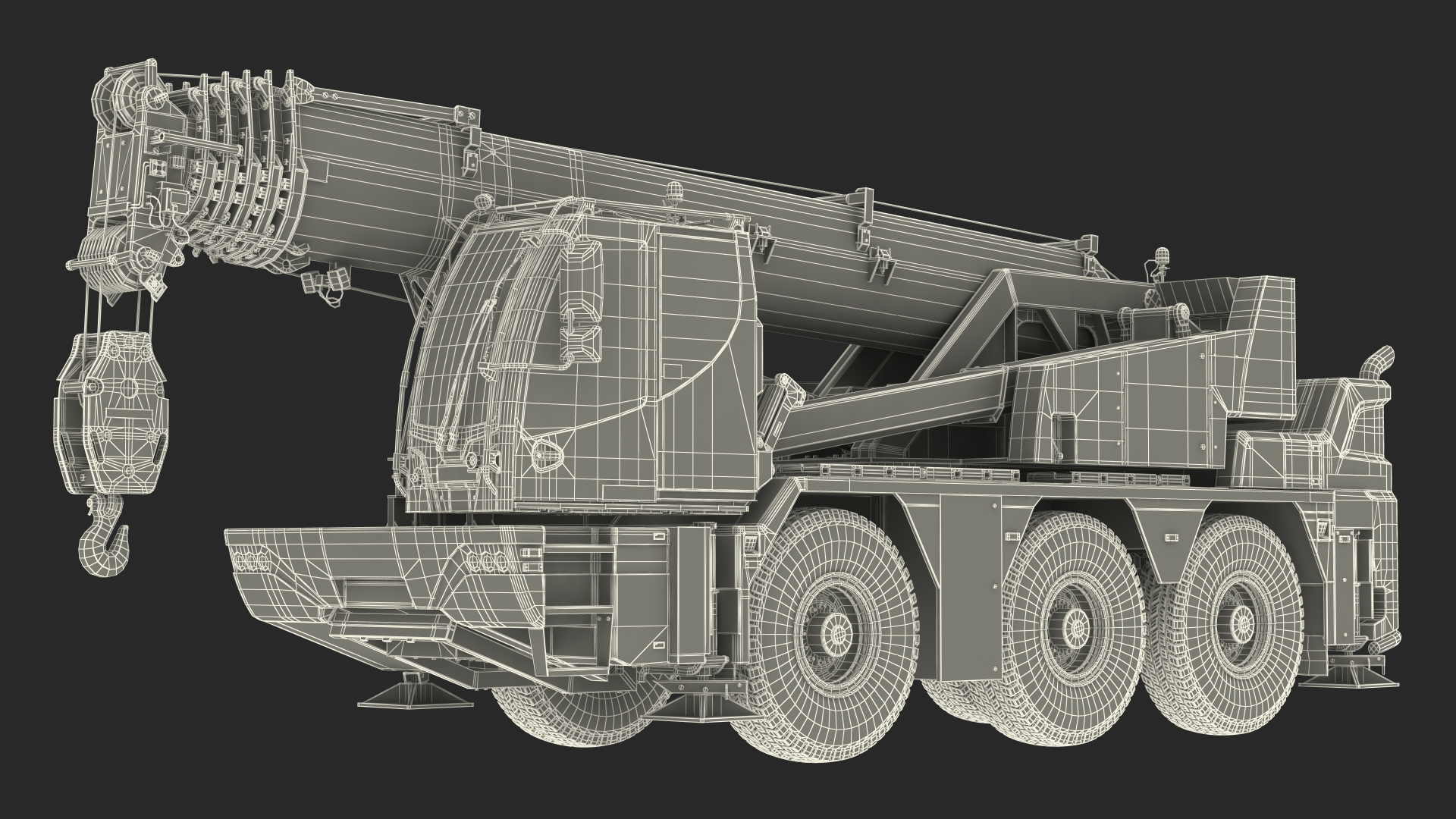 3D Compact Mobile Crane Generic model