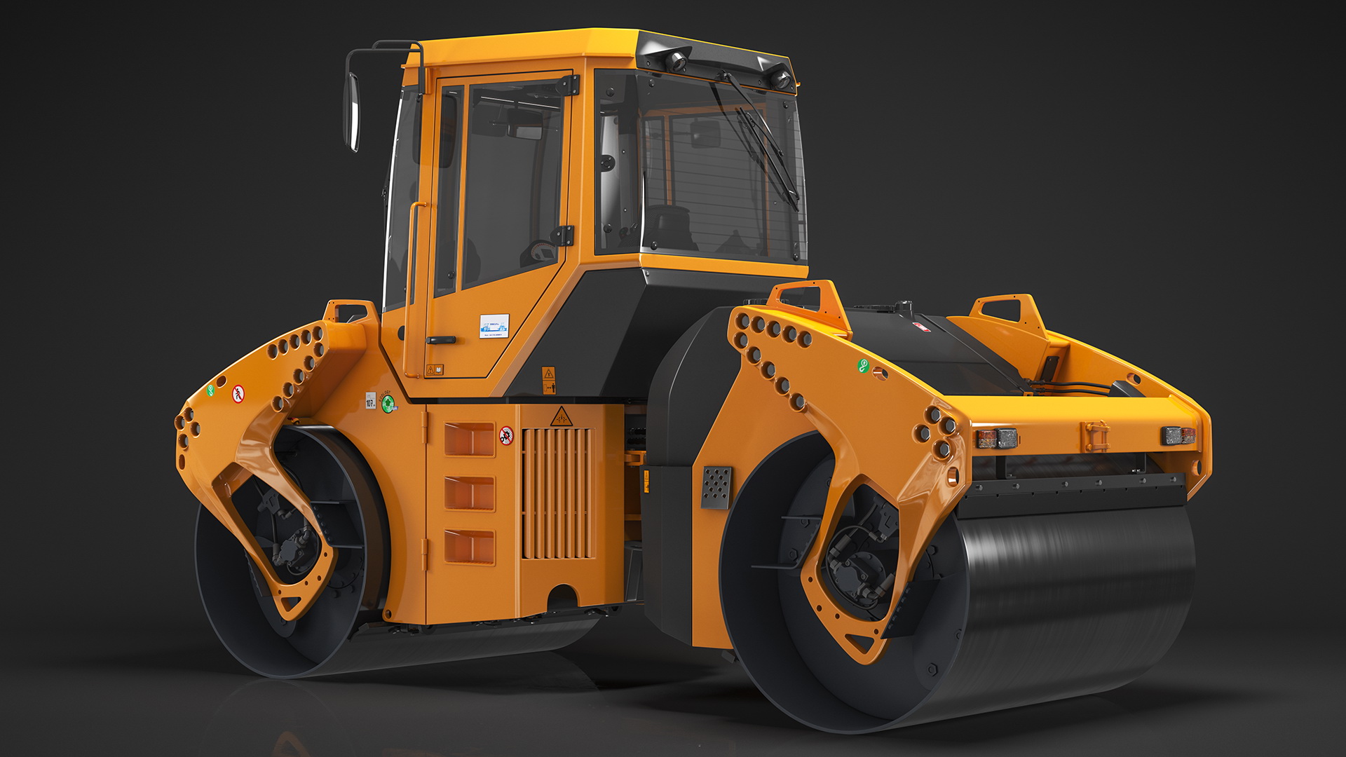 3D model Articulated Tandem Vibratory Road Roller