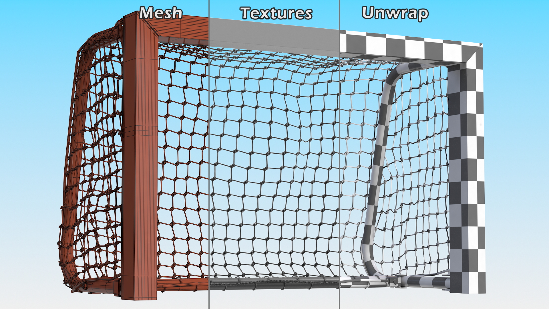 3D model Mini Target Soccer Goal FORZA Black