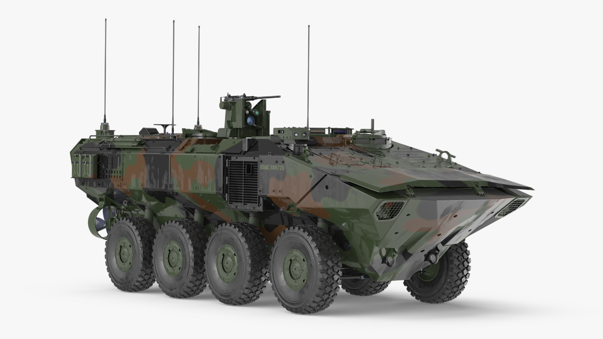 3D US Amphibious Assault Vehicle Wet model