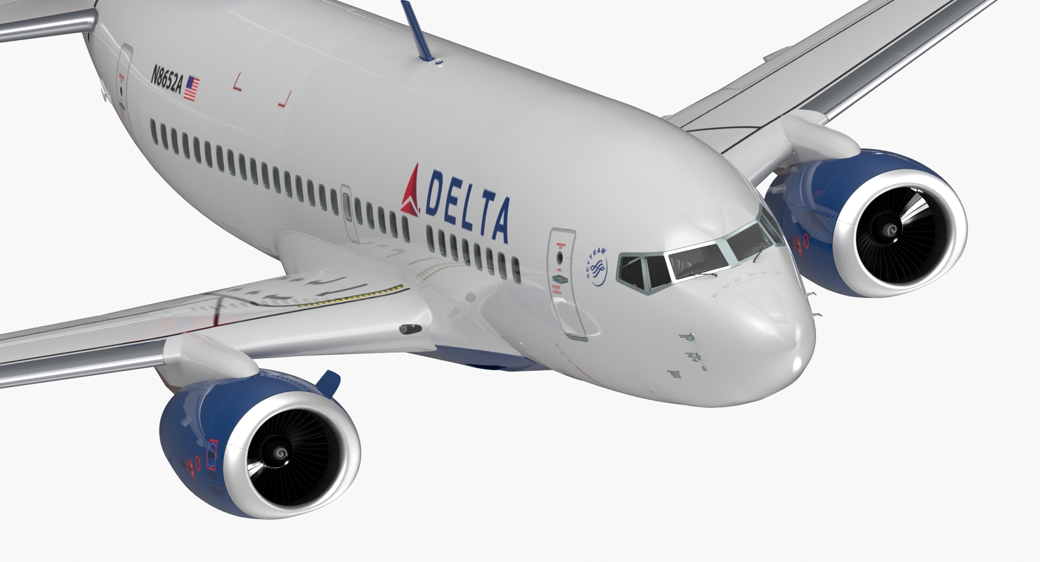 3D model Boeing 737 600 Delta Air Lines