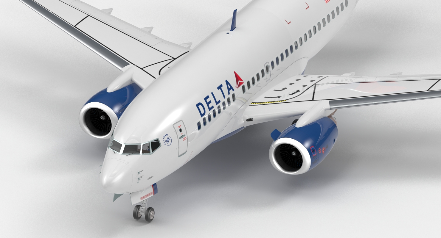 3D model Boeing 737 600 Delta Air Lines