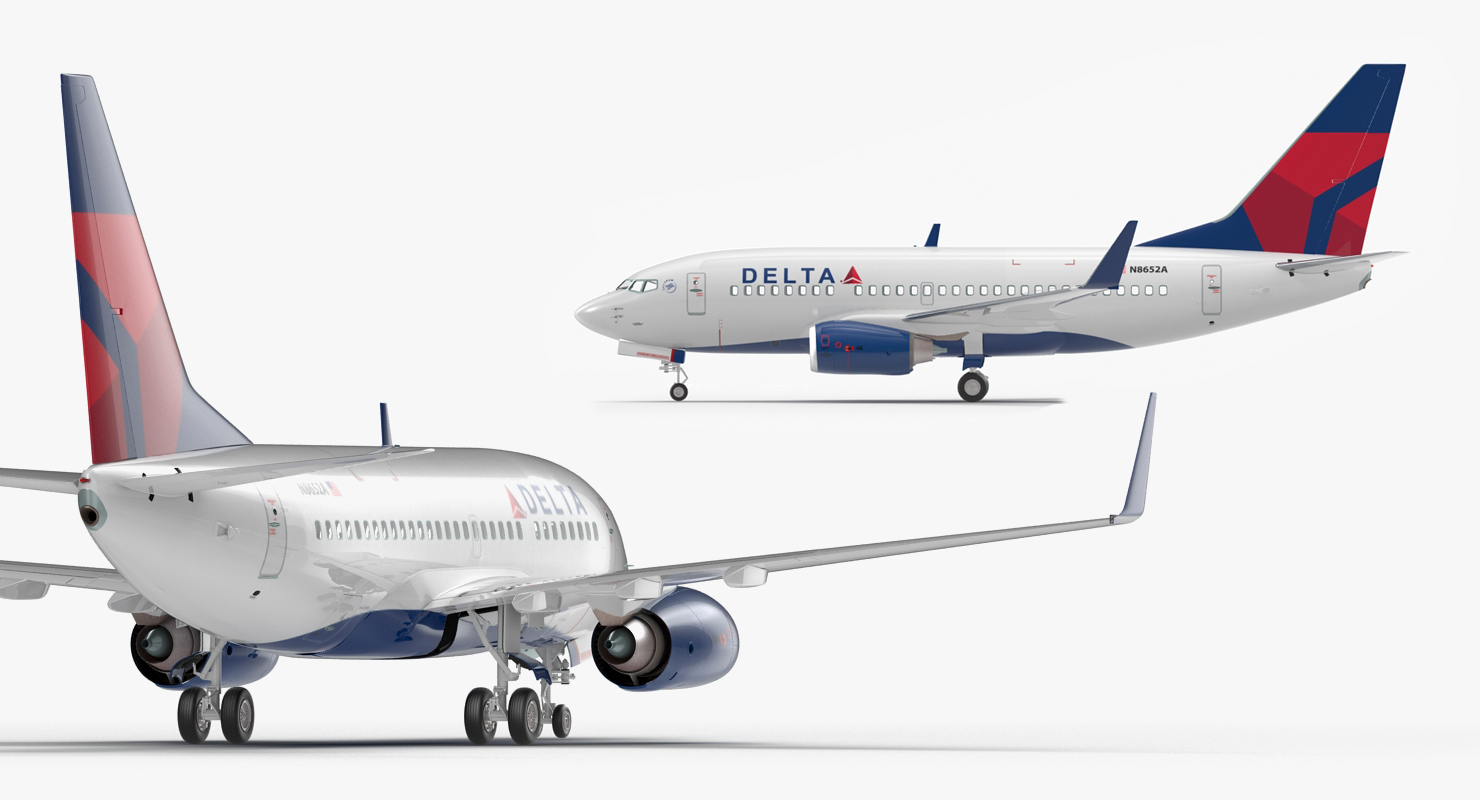 3D model Boeing 737 600 Delta Air Lines