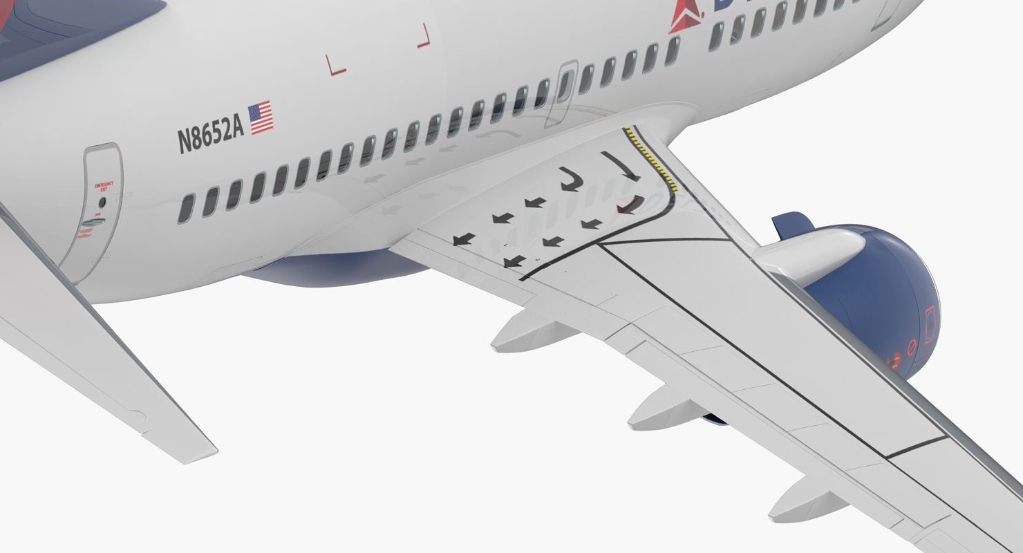 3D model Boeing 737 600 Delta Air Lines