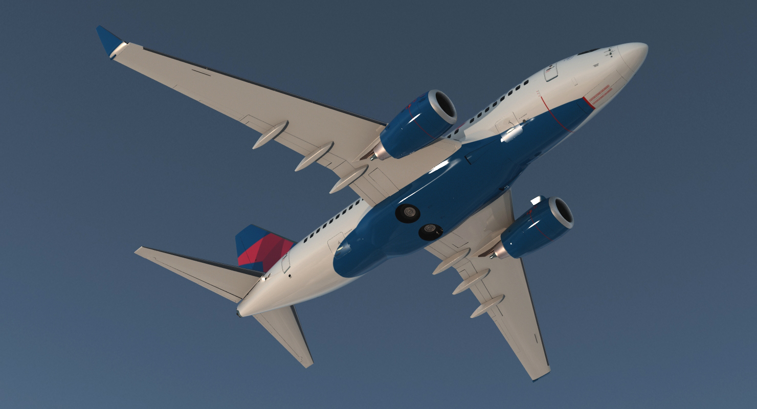 3D model Boeing 737 600 Delta Air Lines