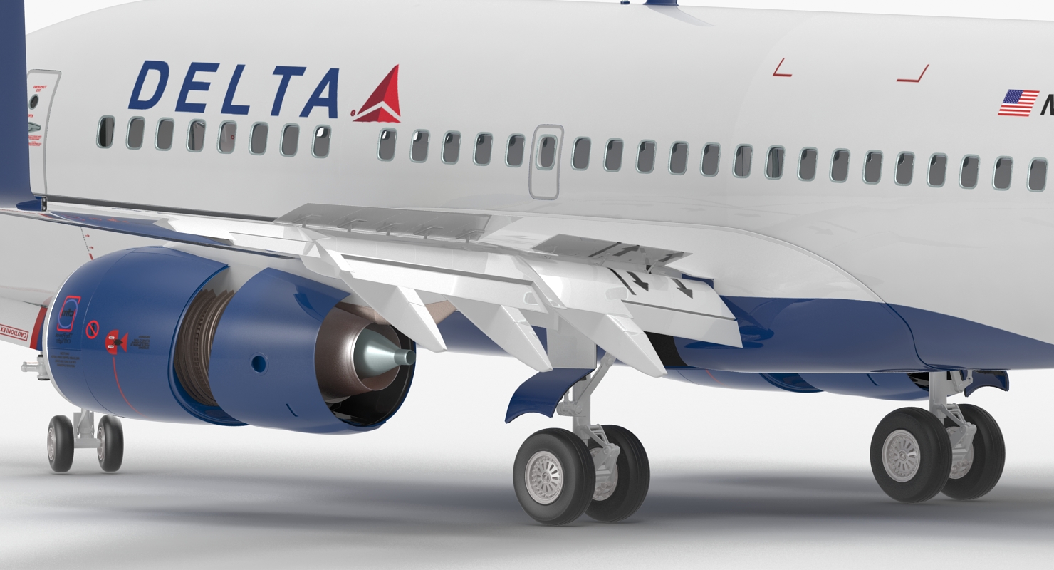 3D model Boeing 737 600 Delta Air Lines