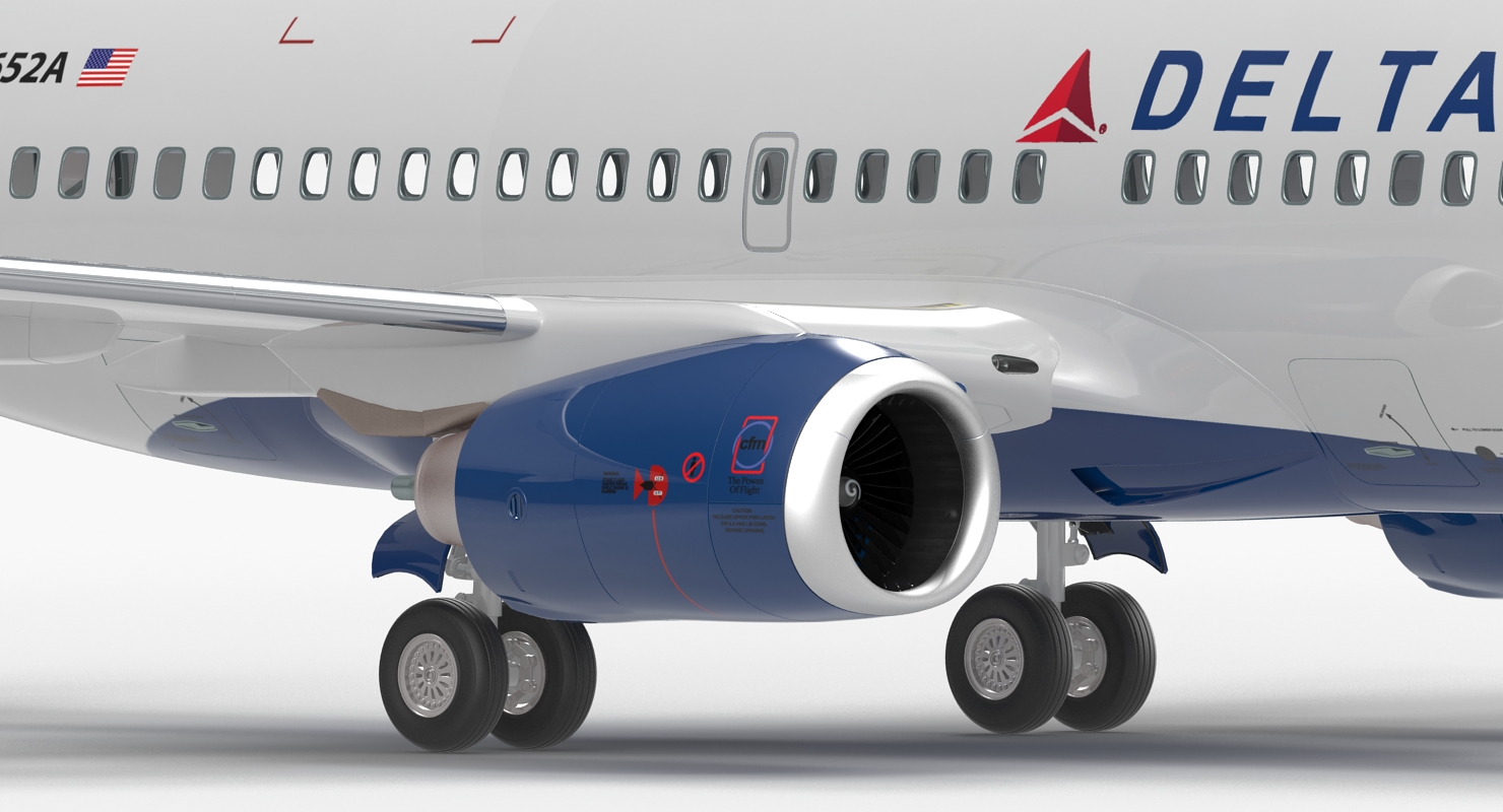 3D model Boeing 737 600 Delta Air Lines