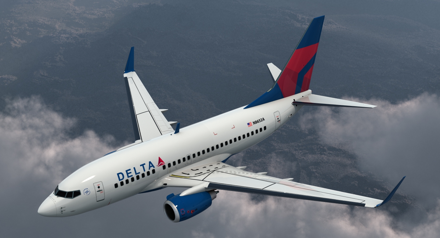 3D model Boeing 737 600 Delta Air Lines