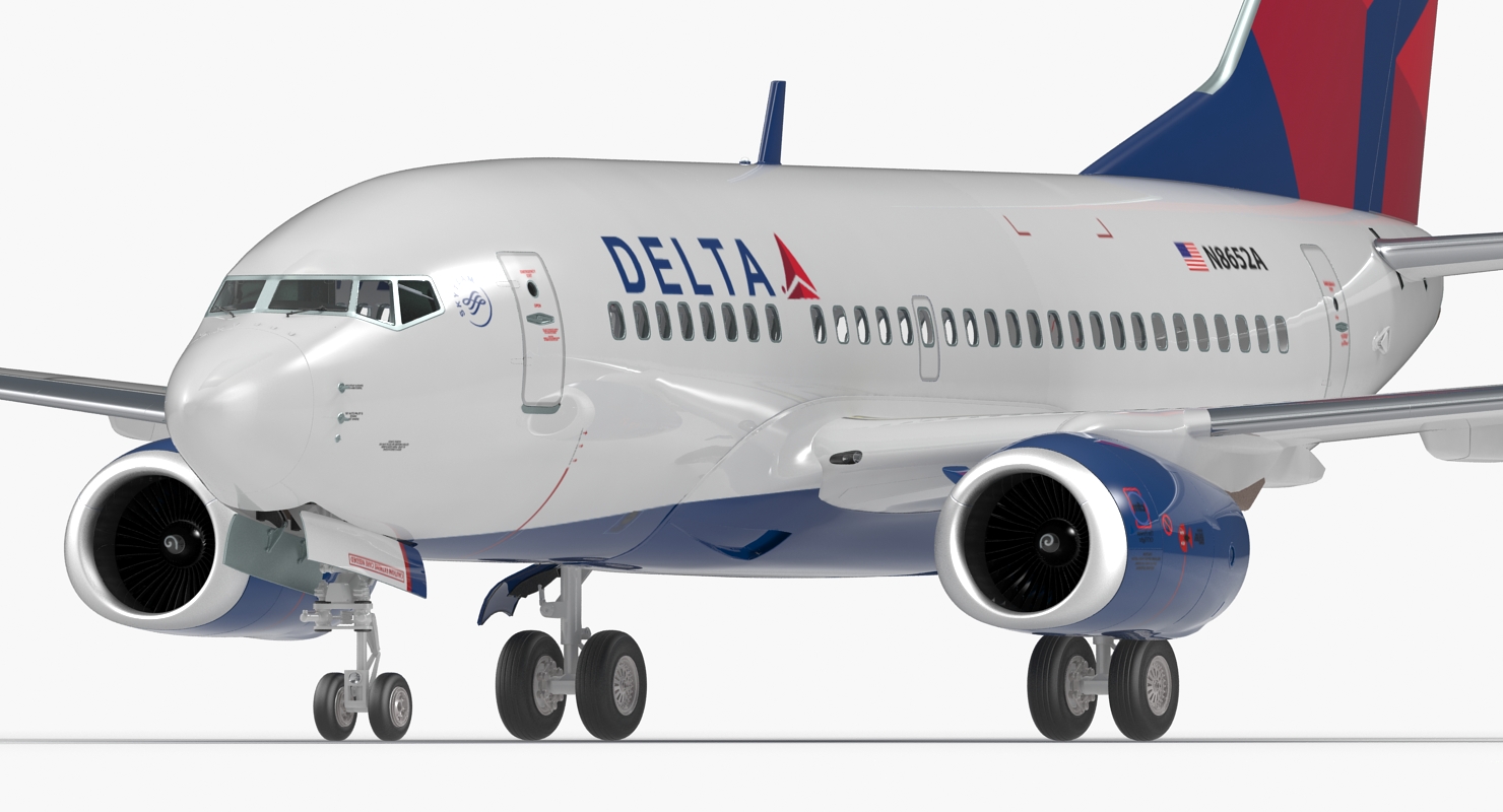 3D model Boeing 737 600 Delta Air Lines