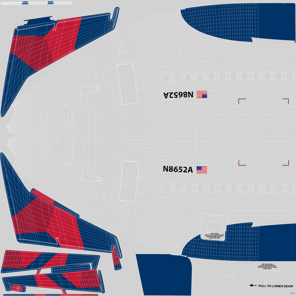 3D model Boeing 737 600 Delta Air Lines
