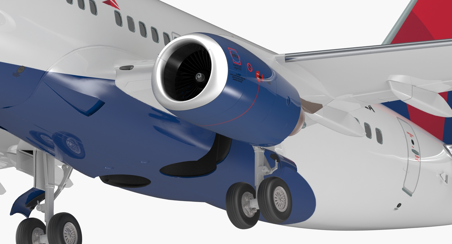 3D model Boeing 737 600 Delta Air Lines