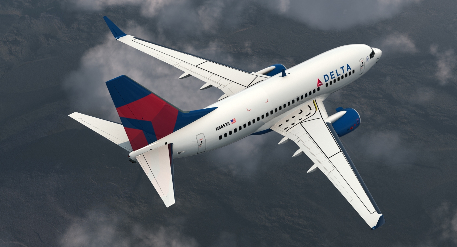 3D model Boeing 737 600 Delta Air Lines